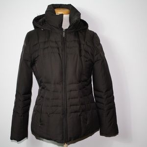 Calvin Klein Puffer Jacket w/ Hood, Size M, Dark Brown